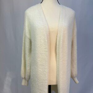 14TH & UNION Faux Fur Open-Front Cardigan – Size Small
